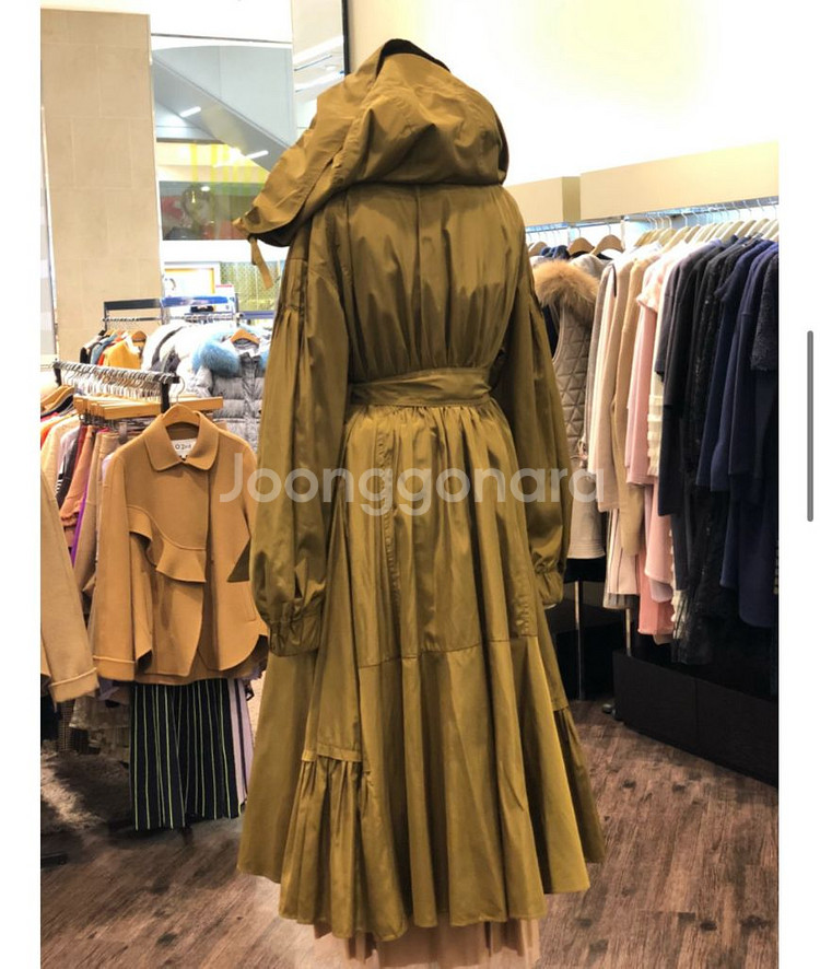 오즈세컨 롱 야상 점퍼(후드트렌치점퍼)--1