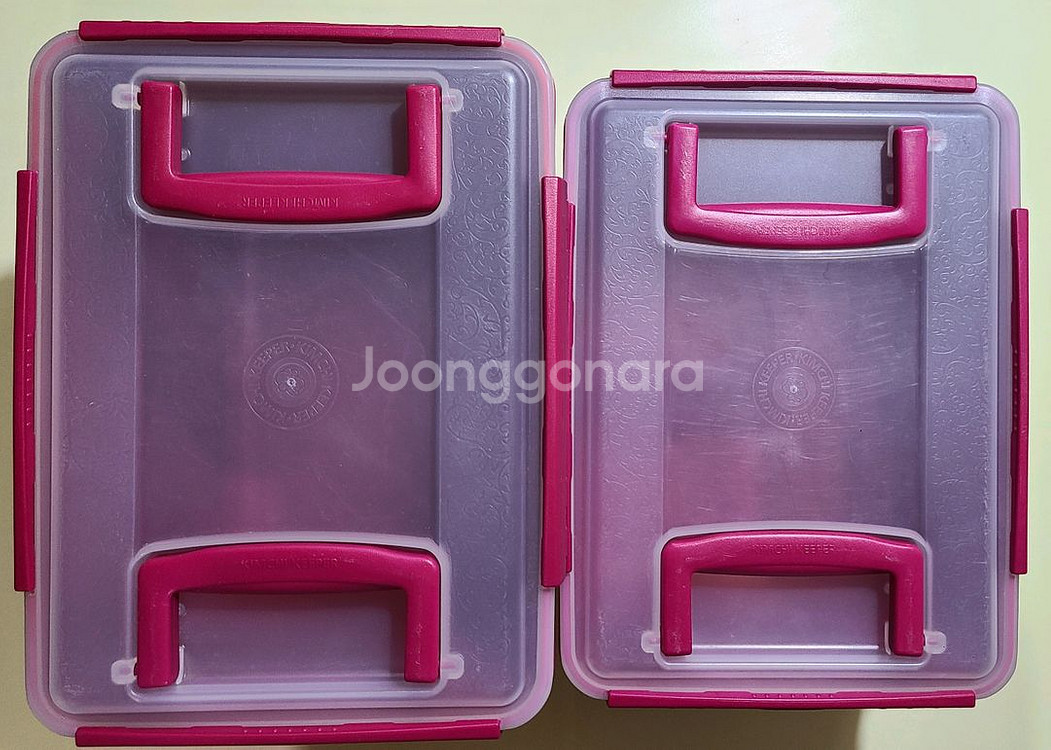 김치통 2개 (34*25*27cm 또는 21cm)--0