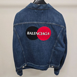 발렌시아가 백로고 데님 자켓 46사이즈 105