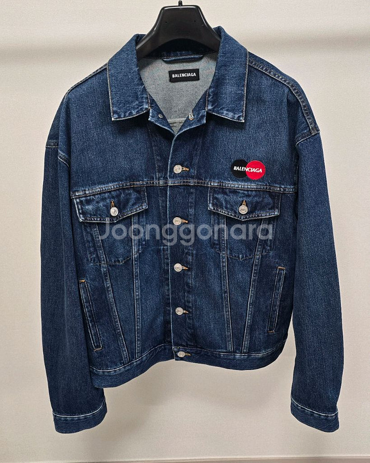 발렌시아가 백로고 데님 자켓 46사이즈 105--1