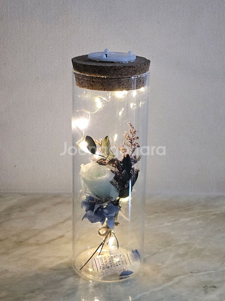 LED 꽃 유리병 편지 조명--1