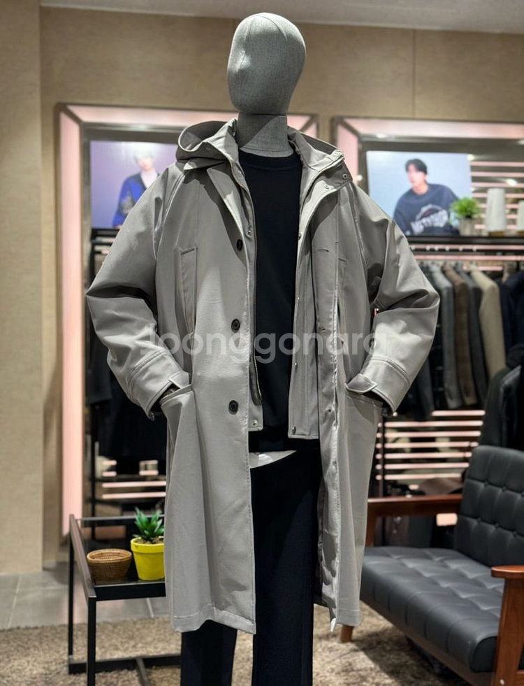 리버클래시 발마칸 변형 후드탈부착오버핏 야상코트 팝니다--0