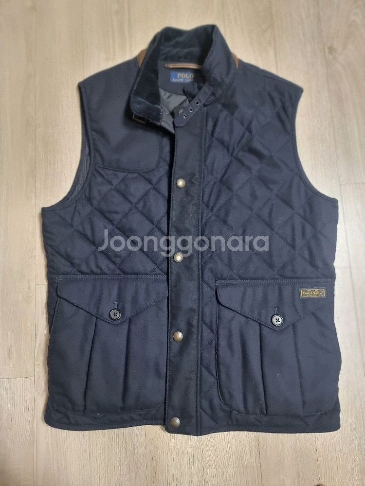 폴로 네이비 울 퀼팅조끼 m(100)팝니다.--0