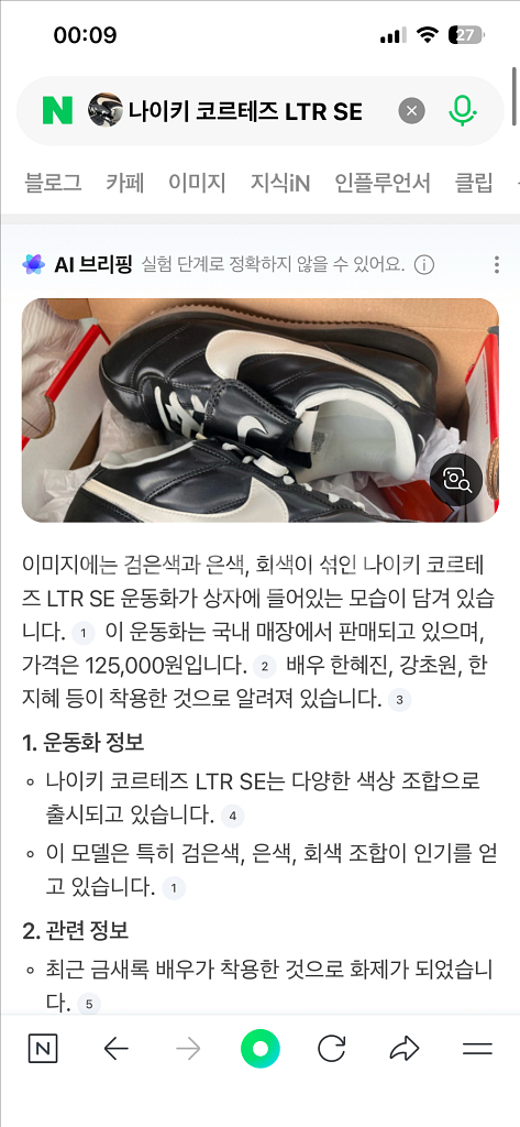 [270] 나이키 코르테즈 LTR SE 팝니다--4