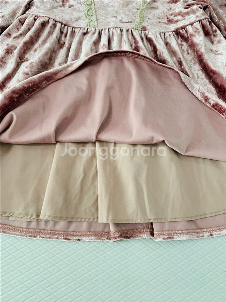 여아 벨벳 쥴리엣 원피스100--2