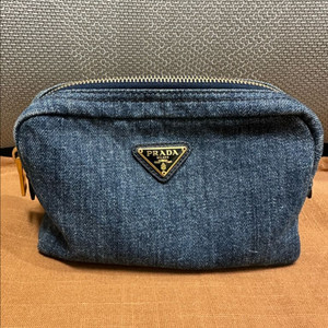 프라다 데님 파우치