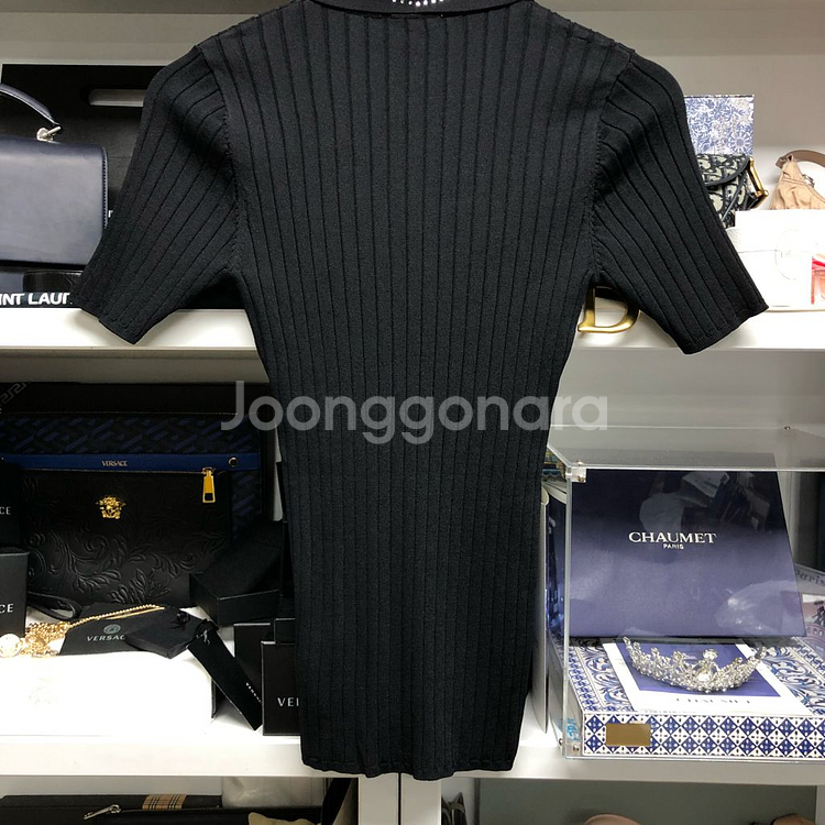 SANDRO 산드로 큐빅디테일 블랙 니트 탑--6