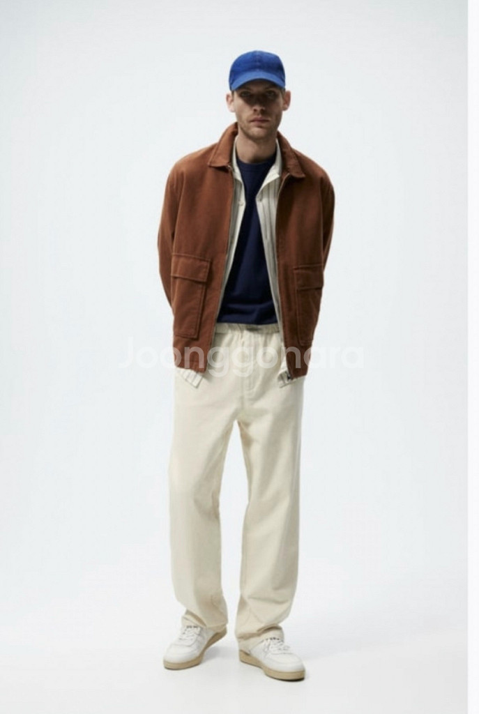 자라 와이드 핏 캐쥬얼 코튼 밴딩 팬츠 M--0