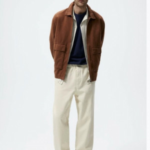 자라 와이드 핏 캐쥬얼 코튼 밴딩 팬츠 M