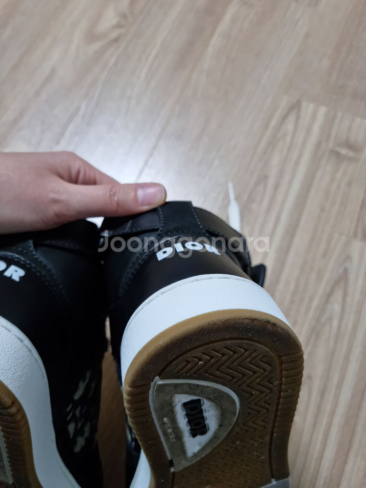 디올 옴므 B27 하이탑 스니커즈 블랙 37(240)--4