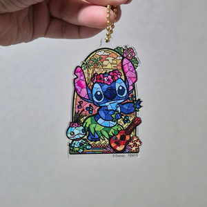 스티치 스테인드글라스 스타일 키링(플라스틱)