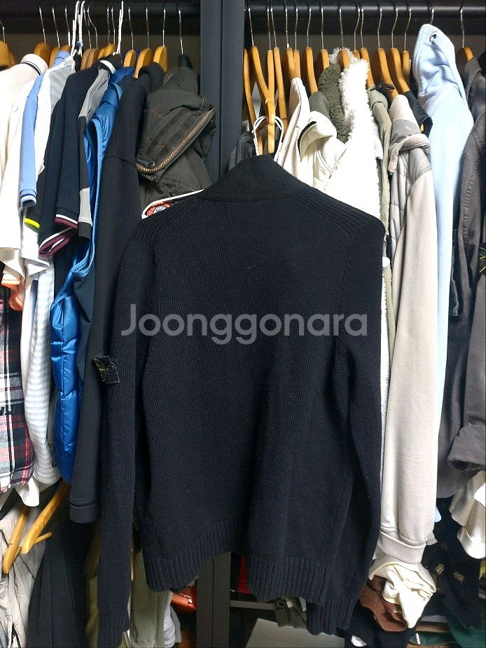 스톤아일랜드 블랙 울 니트 가디건 s--4