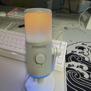 마오노DM30RGB 화이트 게이밍 콘덴서마이크