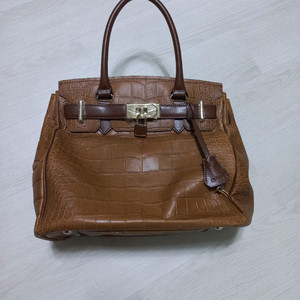 가죽 크로커다일 토트백,가죽 토트백,소가죽버킨백,브라운