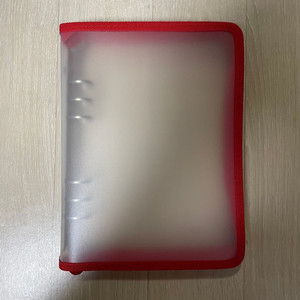 ★ 유댕닷컴 a5 반투명 바인더 레드