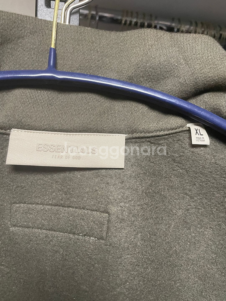피어오브갓 에센셜 집업 자켓 XL 오프 블랙--4