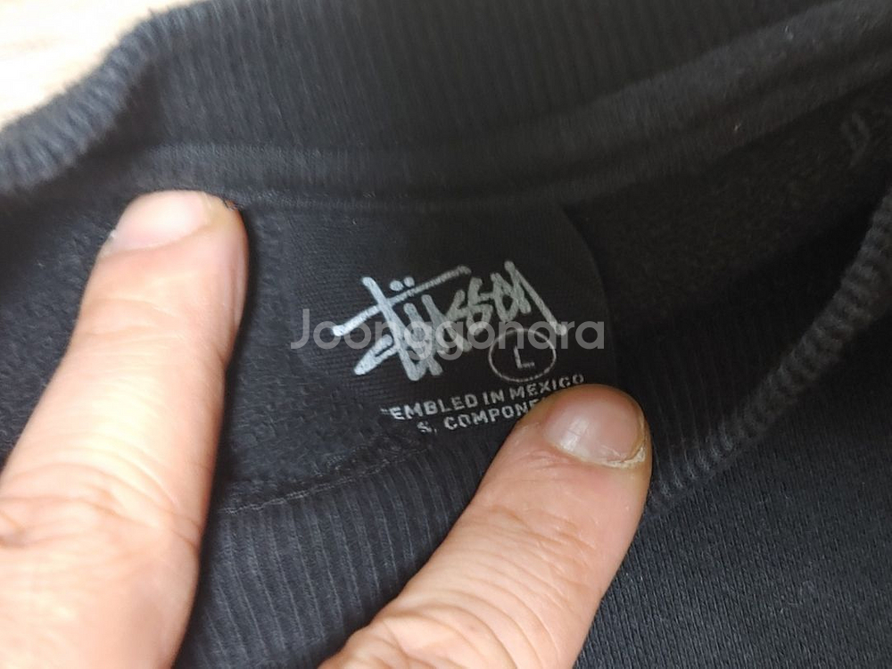 스투시 블랙 맨투맨 L--2