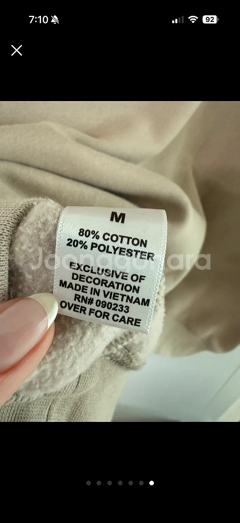 정품 에센셜 기모 맨투맨 M--6