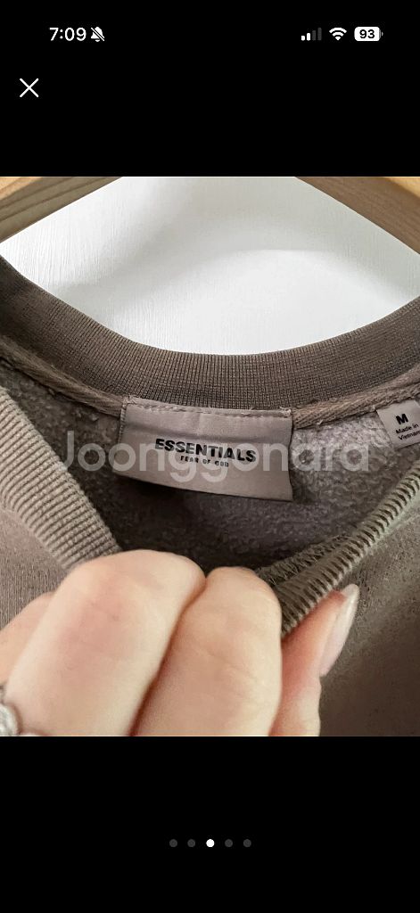 정품 맨투맨 다크베이지 맨투맨 M--2