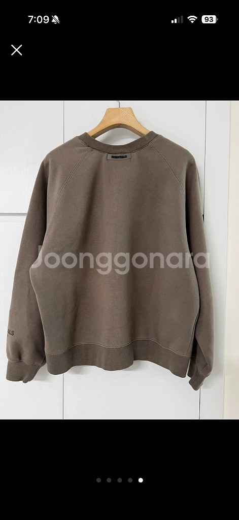 정품 맨투맨 다크베이지 맨투맨 M--4