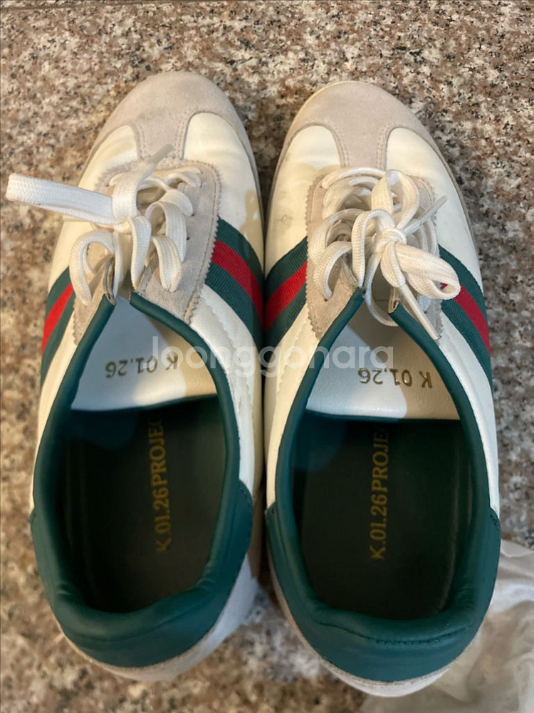 구찌 에이스 레더 스니커즈 운동화--3