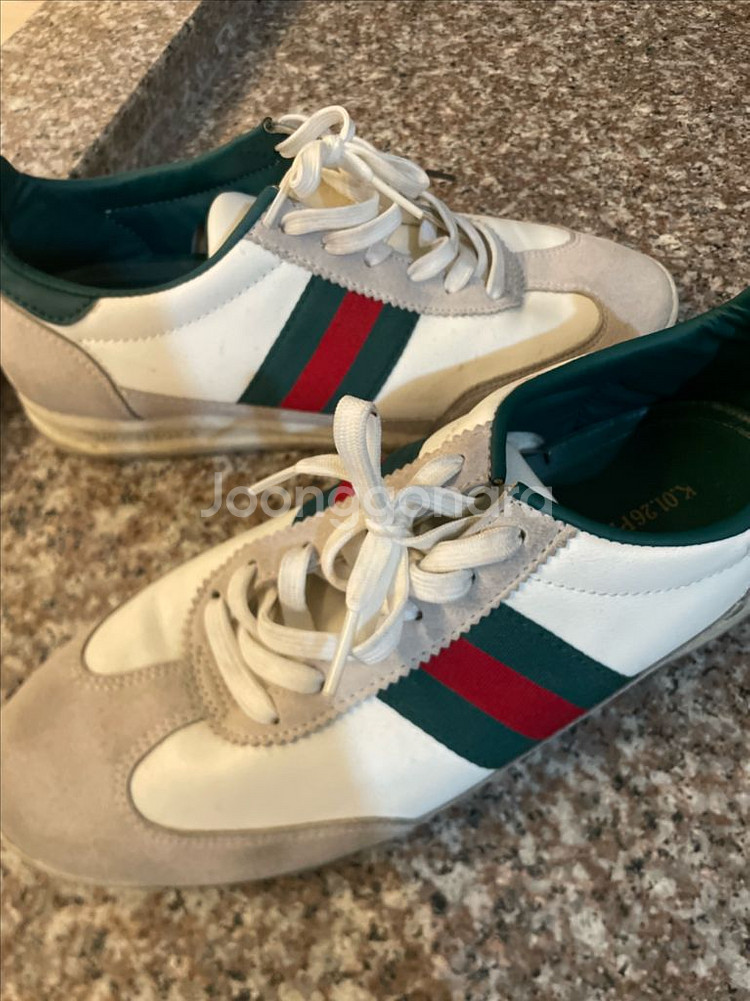 구찌 에이스 레더 스니커즈 운동화--1