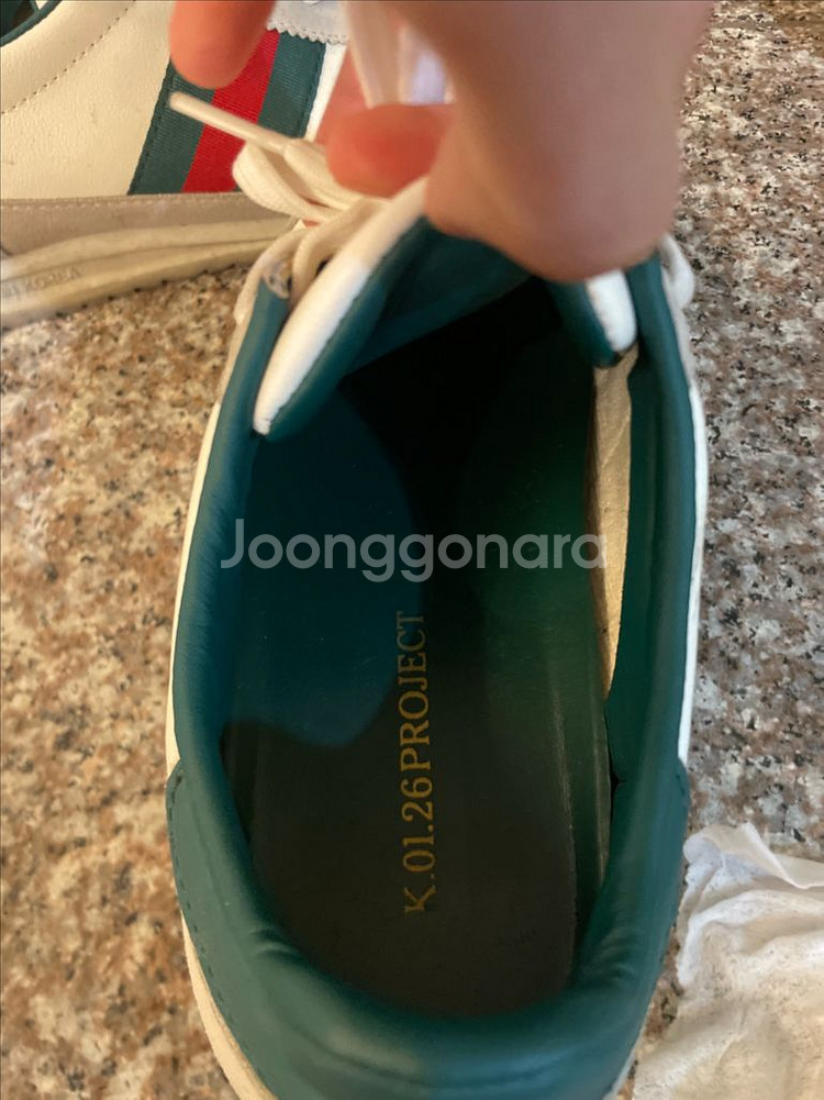 구찌 에이스 레더 스니커즈 운동화--2