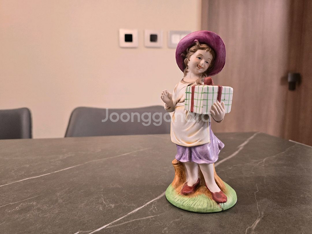 빈티지 유럽 소녀 도자기 인형--6