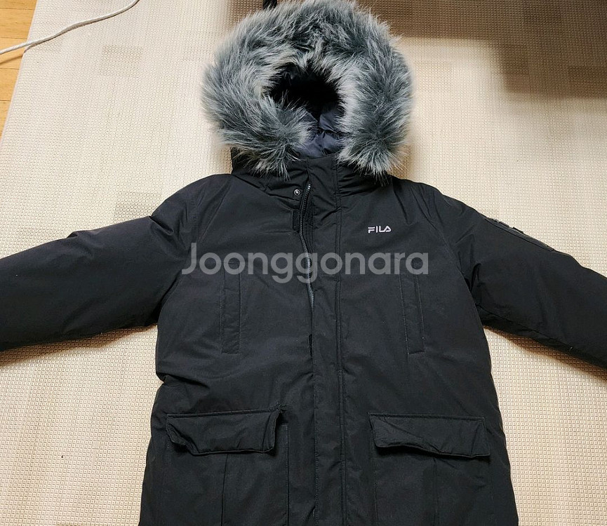 휠라주니어 구스중기장패딩--3