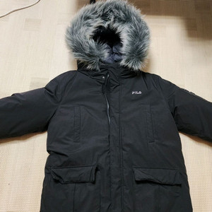 휠라주니어 구스중기장패딩