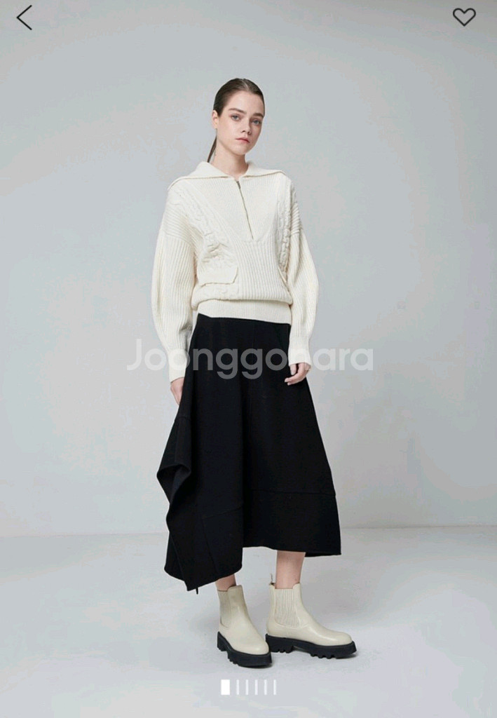 (새상품) system 시스템 언발란스 니트 스커트--0