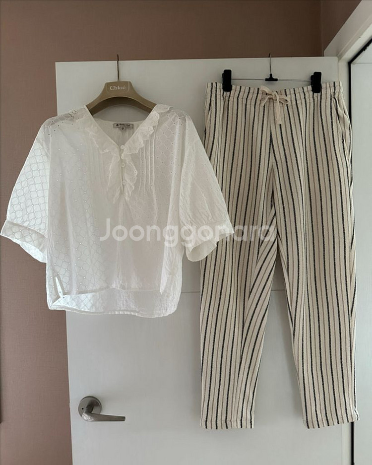 썰스데이 아일랜드 아일렛 코튼 펀칭 블라우스 + 자라--0