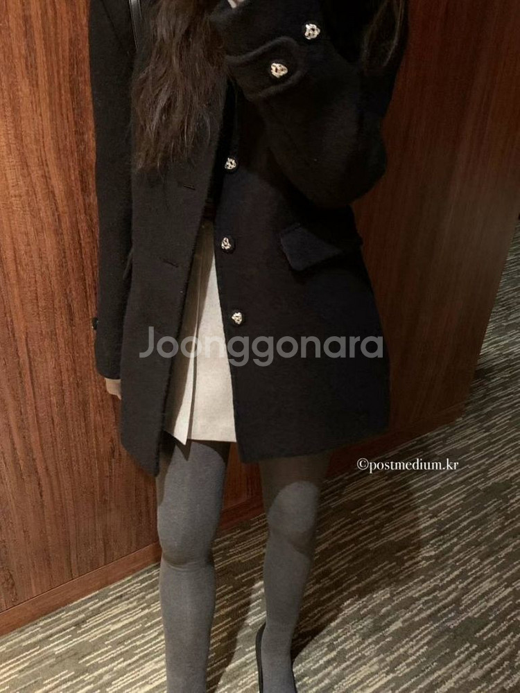 포스터 pst 밍크털 안감 알파카 코트--2