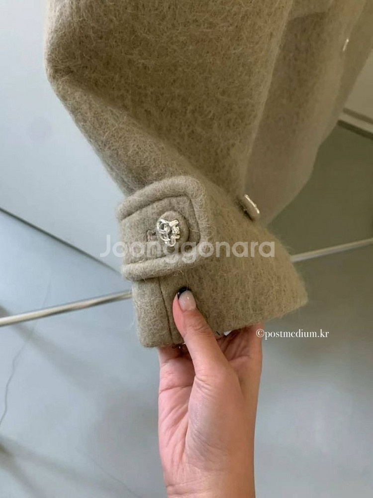 포스터 pst 밍크털 안감 알파카 코트--5