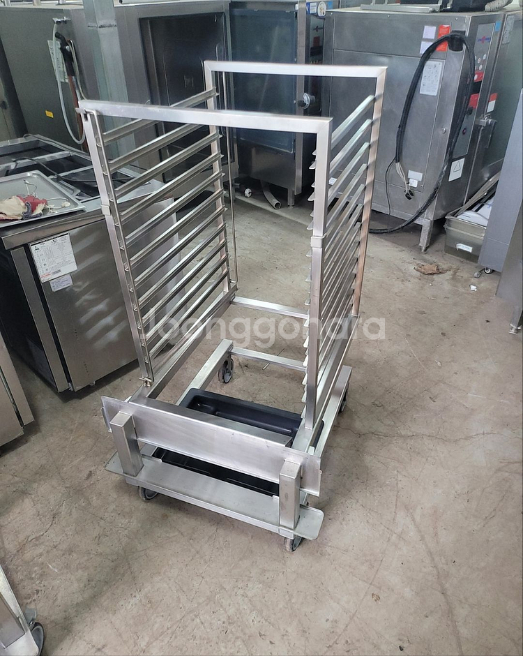 중고 스텐 오븐렉 오븐트레이 트롤리--1