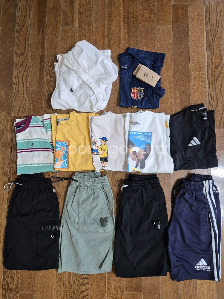 130사이즈 키즈 바람막이,반바지,반팔 11종 일괄--0