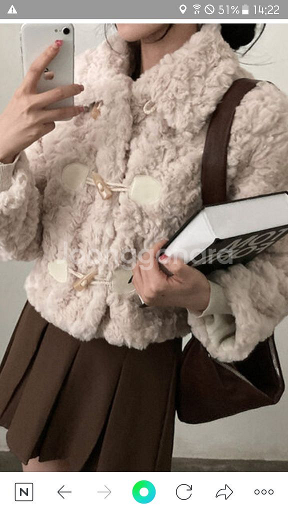 뽀글이 퍼 숏 자켓 새거--6