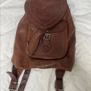 빈티지 가죽 백팩 브라운