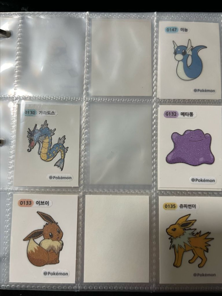 포켓몬 띠부씰 앨범 + 63종 판매합니다 이미지
