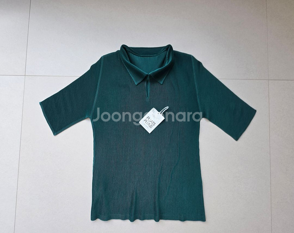 플리츠플리즈 청록색 카라탑 3사이즈--0