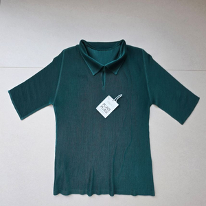 플리츠플리즈 청록색 카라탑 3사이즈