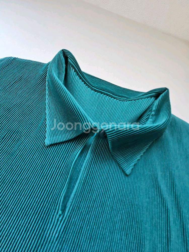 플리츠플리즈 청록색 카라탑 3사이즈--1