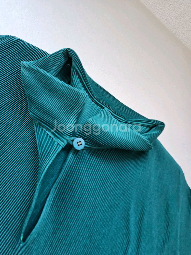 플리츠플리즈 청록색 카라탑 3사이즈--2