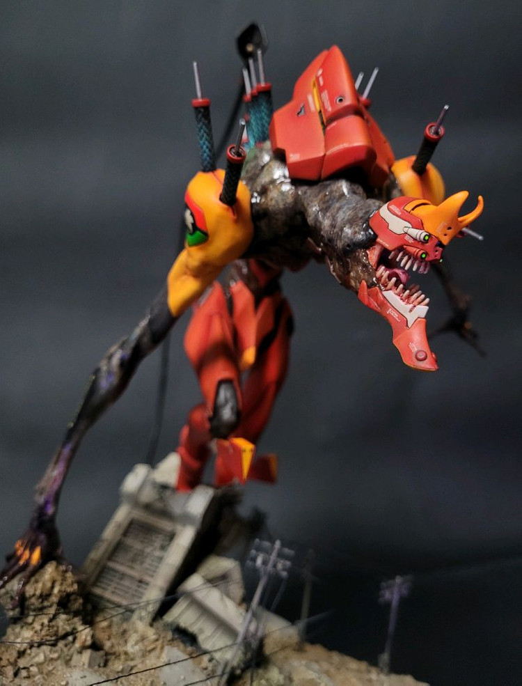 에반게리온 2호기 비스트레진 도색작--3