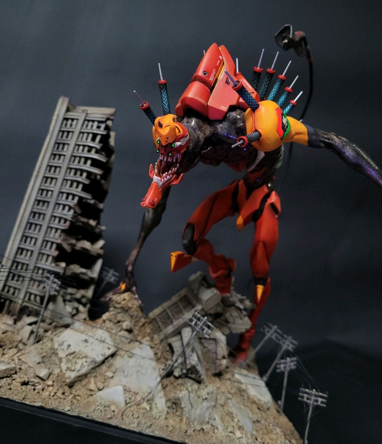 에반게리온 2호기 비스트레진 도색작--4