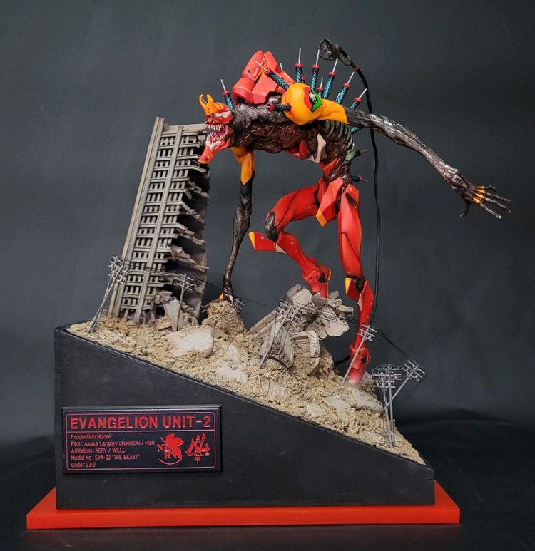 에반게리온 2호기 비스트레진 도색작--1