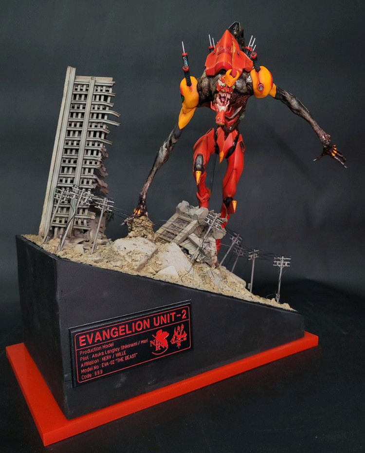 에반게리온 2호기 비스트레진 도색작--5