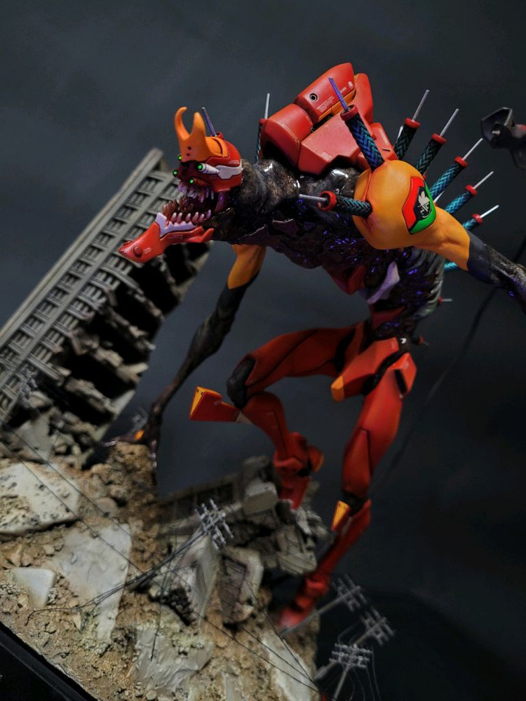 에반게리온 2호기 비스트레진 도색작--2