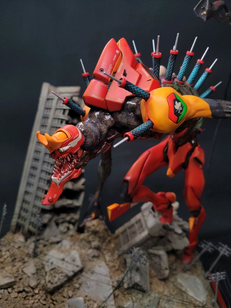 에반게리온 2호기 비스트레진 도색작--6