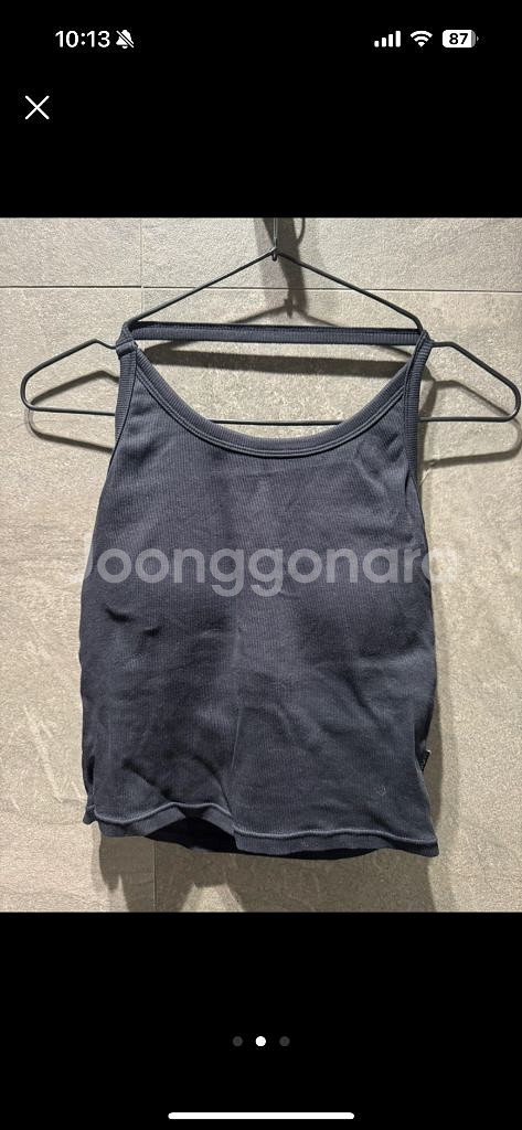 무브웜 립 홀터넥 탑 m사이즈--1